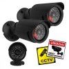CEE Zestaw dwóch atrap kamer tubowych IR1800 BT diody IR LED, zasilanie 2xAA, czarne, ABS
